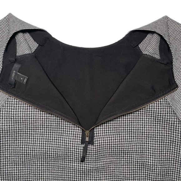 J.Crew Flannel Raglan Top In Houndstooth Grey - Picture 11 of 13